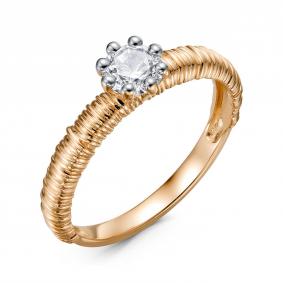 Золотое кольцо RoseGrace 5-9099-303-1К-Фбр с фианитом 5-9099-303-1К-Фбр фото