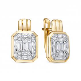 Серьги из лимонного золота RoseGrace 5-9126-303-2Ж с фианитом 5-9126-303-2Ж фото