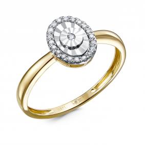 Кольцо из лимонного золота RoseGrace 5-9163-103И4-1ЖБ с бриллиантом 5-9163-103И4-1ЖБ фото