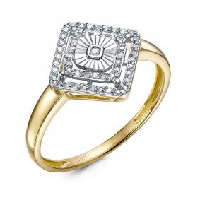Кольцо из лимонного золота RoseGrace 5-9183-103И4-1ЖБ с бриллиантом 5-9183-103И4-1ЖБ фото