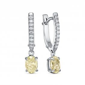 Серьги из белого золота RoseGrace 5-9287-103-2Б-ЖбрБр с бриллиантом 5-9287-103-2Б-ЖбрБр фото