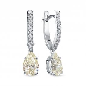 Серьги из белого золота RoseGrace 5-9288-103-2Б-ЖбрБр с бриллиантом 5-9288-103-2Б-ЖбрБр фото