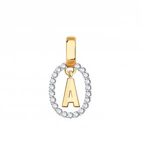 Золотая подвеска-буква А TALANT с цирконием 50-00-0001-40731 50-00-0001-40731 фото