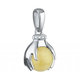 Серебряная подвеска TALANT 50-72-00G1-14019 с фианитом и янтарём 50-72-00G1-14019 фото