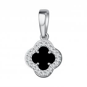 Серебряная подвеска TALANT 50-72-0801-15288 с фианитом и ониксом 50-72-0801-15288 фото