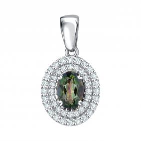 Серебряная подвеска TALANT 50-72-0К01-10189 с фианитом и кварцем 50-72-0К01-10189 фото