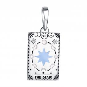 Серебряная подвеска TALANT 50-7Ч-0001-16009 с фианитом и эмалью 50-7Ч-0001-16009 фото