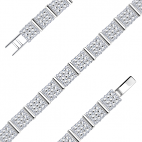 Браслет из белого золота Александра 5080001сб с бриллиантом 5080001сб фото