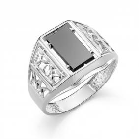 Серебряное кольцо Караваевская ювелирная фабрика 51-0031-s с ониксом 51-0031-s фото