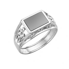 Серебряное кольцо Караваевская ювелирная фабрика 51-0074-s с ониксом 51-0074-s фото