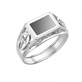 Серебряное кольцо Караваевская ювелирная фабрика 51-0075-s с ониксом 51-0075-s фото