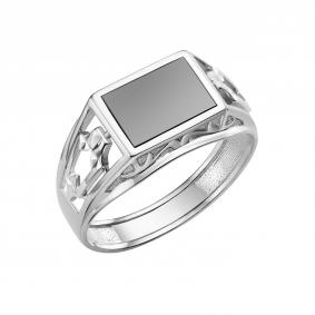 Серебряное кольцо Караваевская ювелирная фабрика 51-0077-s с ониксом 51-0077-s фото