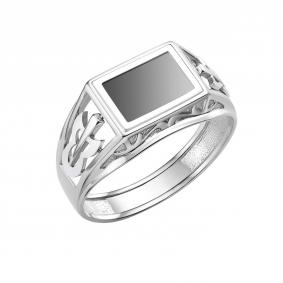 Серебряное кольцо Караваевская ювелирная фабрика 51-0079-s с ониксом 51-0079-s фото