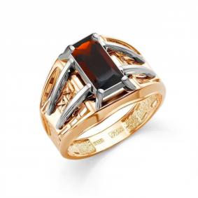 Золотое кольцо Караваевская ювелирная фабрика 51-0080-Г с гранатом 51-0080-Г фото