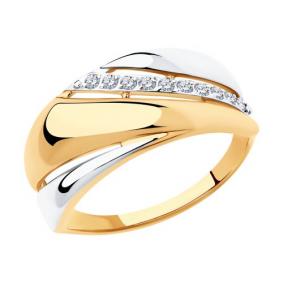 Золотое кольцо Diamant 51-110-00070-1 с фианитом 51-110-00070-1 фото