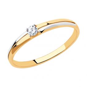 Золотое помолвочное кольцо Diamant с фианитом 51-110-00852-1 51-110-00852-1 фото
