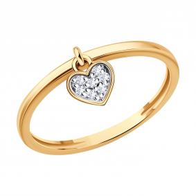 Золотое кольцо SOKOLOV 51-110-00901-1 с фианитом 51-110-00901-1 фото