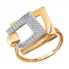 Золотое кольцо Diamant 51-110-00906-1 с фианитом 51-110-00906-1 фото