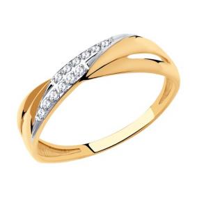Золотое кольцо Diamant 51-110-00963-1 с фианитом 51-110-00963-1 фото