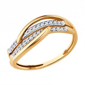 Золотое кольцо SOKOLOV 51-110-00981-1 с фианитом 51-110-00981-1 фото