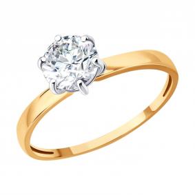 Золотое кольцо SOKOLOV 51-110-01283-1 с фианитом 51-110-01283-1 фото