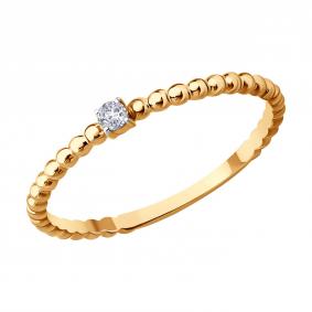 Золотое кольцо SOKOLOV 51-110-01351-1 с фианитом 51-110-01351-1 фото