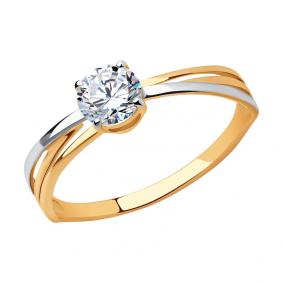 Золотое кольцо Diamant 51-110-01576-1 с фианитом 51-110-01576-1 фото