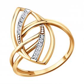 Золотое кольцо Diamant 51-110-01825-1 с фианитом 51-110-01825-1 фото