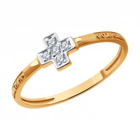 Золотое кольцо Diamant 51-110-01844-1 с фианитом 51-110-01844-1 фото