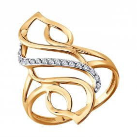 Золотое кольцо Diamant 51-110-02366-1 с фианитом 51-110-02366-1 фото