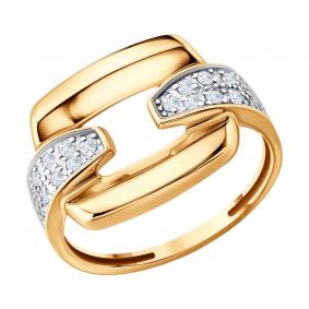 Золотое кольцо Diamant 51-110-02667-1 с фианитом 51-110-02667-1 фото