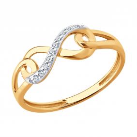 Золотое кольцо Diamant 51-110-02867-1 с фианитом 51-110-02867-1 фото