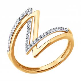 Золотое кольцо Diamant 51-110-02872-1 с фианитом 51-110-02872-1 фото