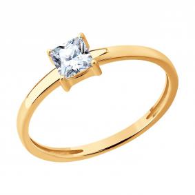 Золотое кольцо Diamant 51-110-02938-1 с фианитом 51-110-02938-1 фото