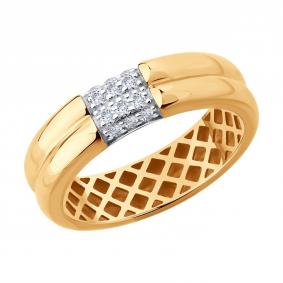 Золотое кольцо Diamant 51-110-02946-1 с фианитом 51-110-02946-1 фото