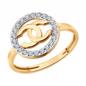 Золотое кольцо Diamant 51-110-02979-1 с фианитом 51-110-02979-1 фото