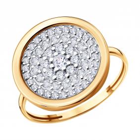 Золотое кольцо Diamant 51-110-03024-1 с фианитом 51-110-03024-1 фото