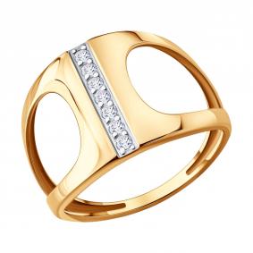 Золотое кольцо Diamant 51-110-03134-1 с фианитом 51-110-03134-1 фото