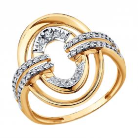 Золотое кольцо Diamant 51-110-03157-1 с фианитом 51-110-03157-1 фото