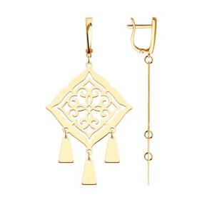 Золотые серьги Diamant 51-121-02107-1 51-121-02107-1 фото