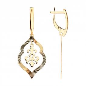 Золотые серьги Diamant 51-121-02108-2 51-121-02108-2 фото