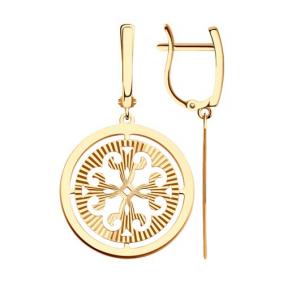 Золотые серьги Diamant 51-121-02120-2 51-121-02120-2 фото