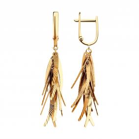 Золотые серьги Diamant 51-121-02616-1 51-121-02616-1 фото