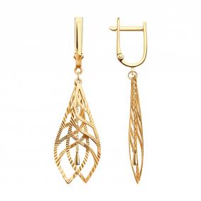 Золотые серьги Diamant 51-121-02752-1 51-121-02752-1 фото