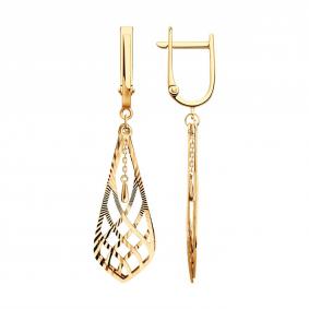 Золотые серьги Diamant 51-121-02840-1 51-121-02840-1 фото