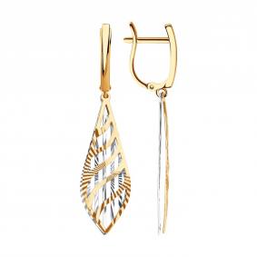 Золотые серьги Diamant 51-121-02919-1 51-121-02919-1 фото