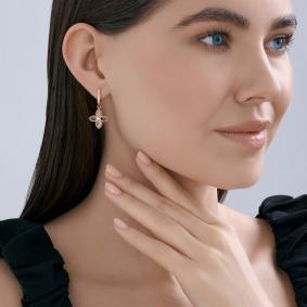 Золотые серьги SOKOLOV 51-121-02984-1 с фианитом 51-121-02984-1 фото