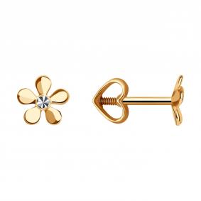 Золотые серьги Diamant 51-122-00989-2 51-122-00989-2 фото