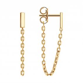 Золотые серьги Diamant 51-122-02308-1 51-122-02308-1 фото