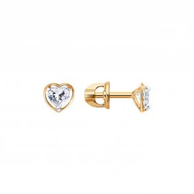 Золотые серьги Diamant 51-122-03021-1 с фианитом 51-122-03021-1 фото